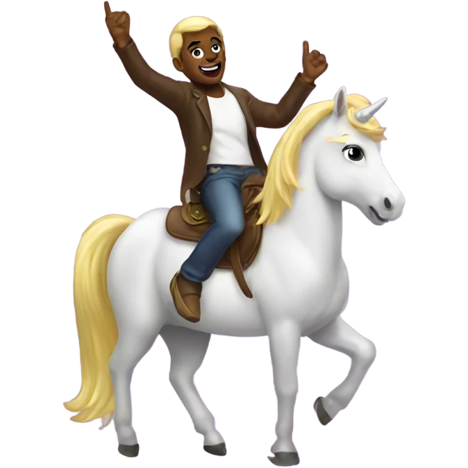 Diddy on a unicorn emoji