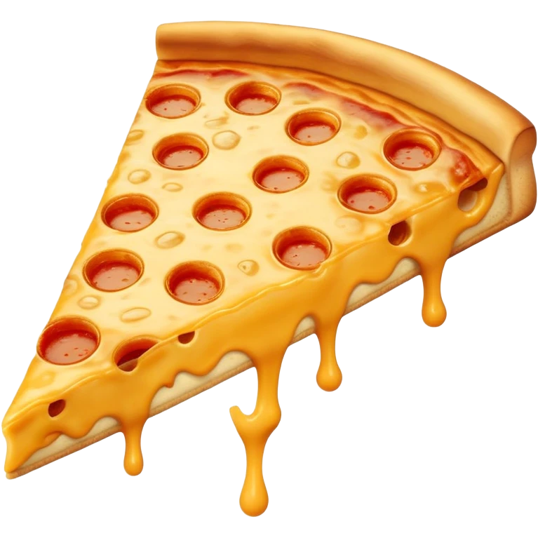 golden pizza slice with shiny gold cheese and crust emoji