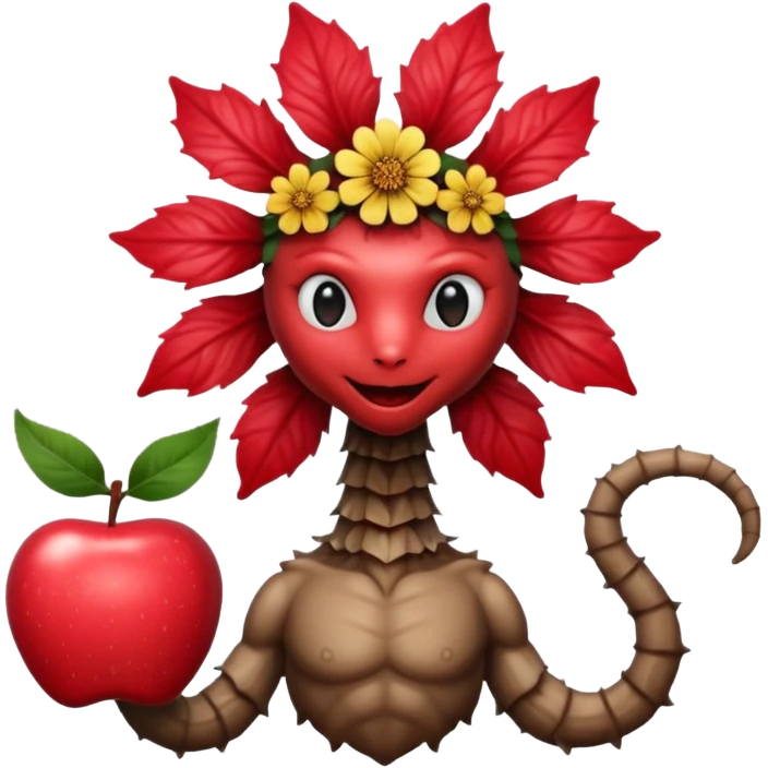 Stranger things demogorgon flower head apple ios emoji format emoji
