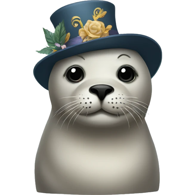 seal with a fancy hat emoji