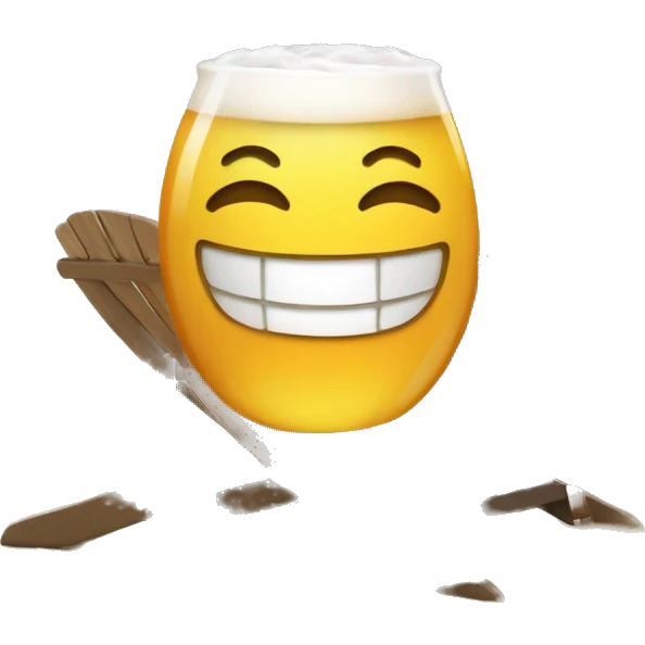 beach day with a smile with a beer emoji