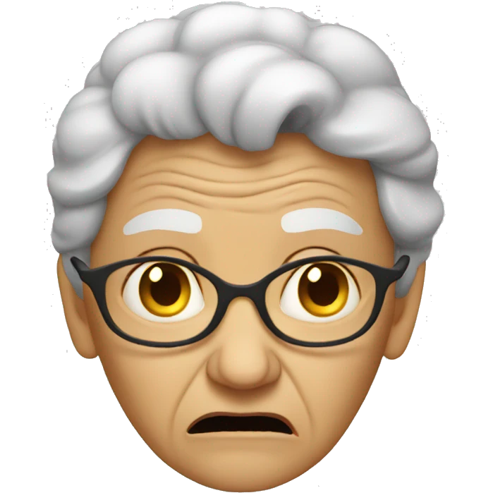 Angry old lady emoji