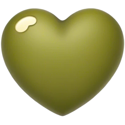 Olive color heart emoji