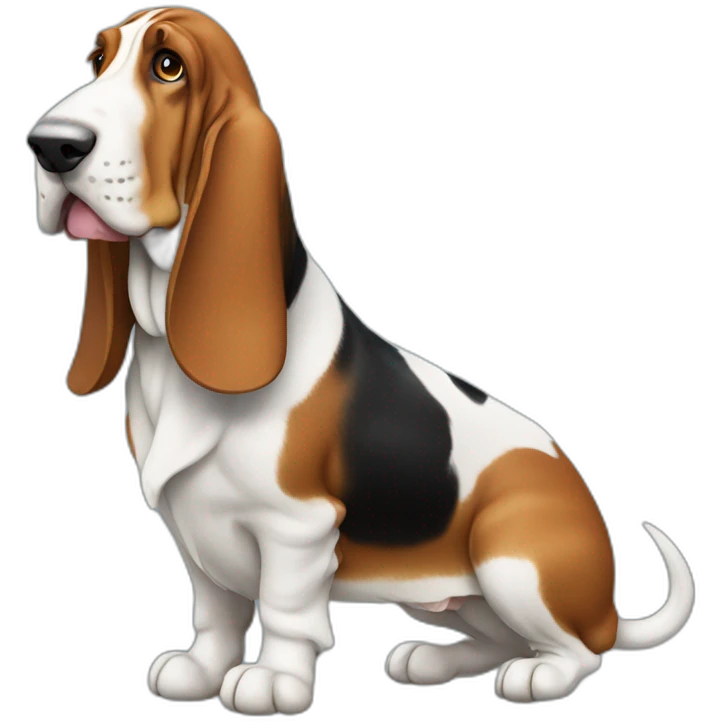 Dog basset hound full-body emoji