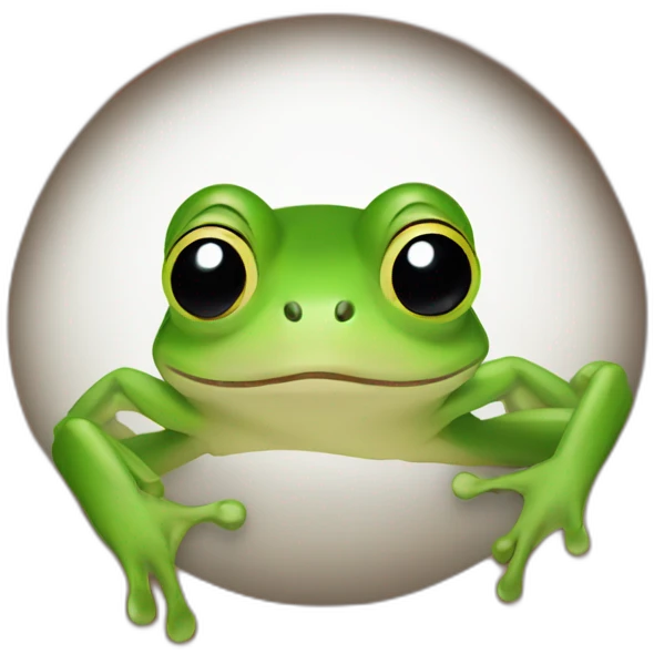 Frog on human emoji