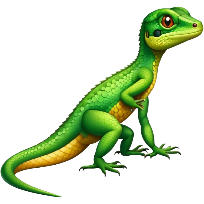 Suspicious lizard emoji