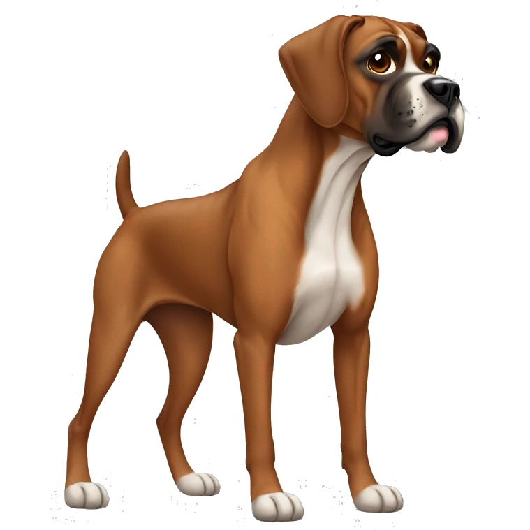 Brown boxer hound emoji