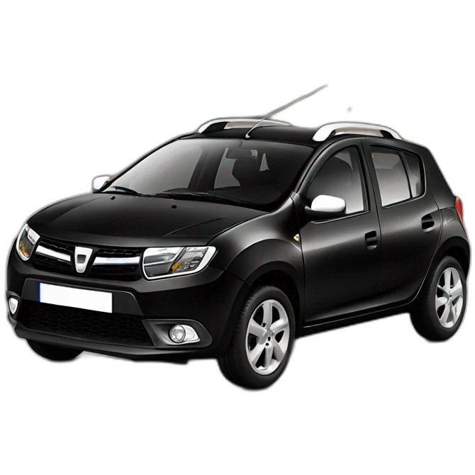 Dacia Sandero noire avant sans barre toit emoji