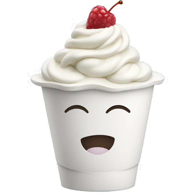 Frozen yogurt emoji