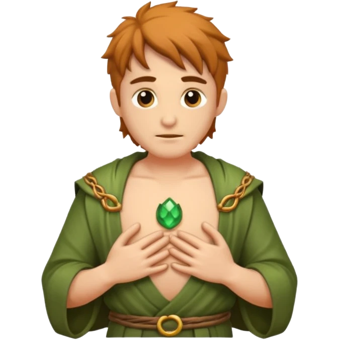 druid character hand on chest sincere emoji