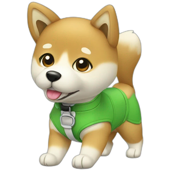 shiba inu green emoji