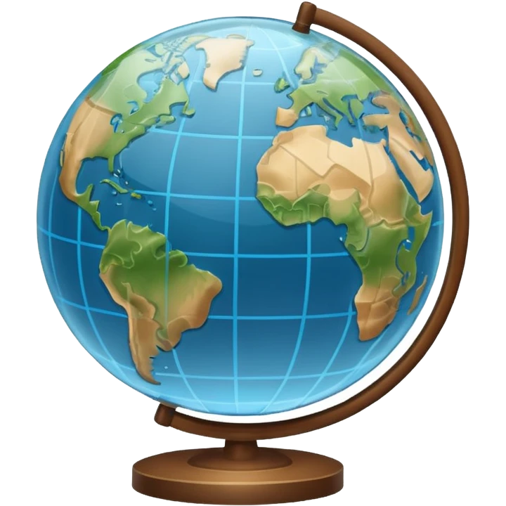 Outline of a  globe emoji