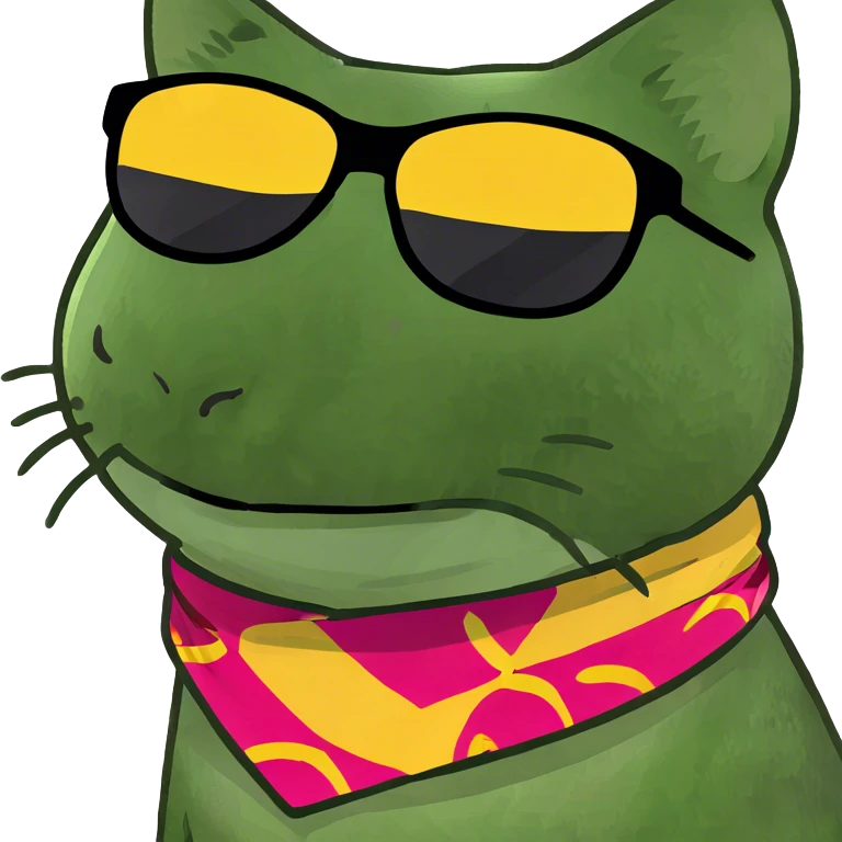Cat with sunglasses emoji