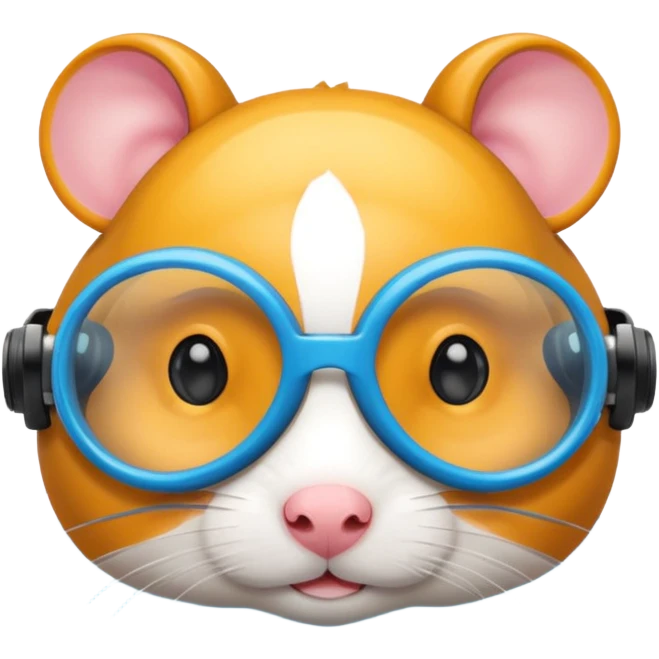 hamster with swimming goggles emoji