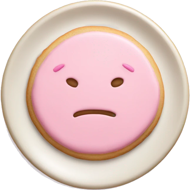 Light pink cookies on a plate emoji