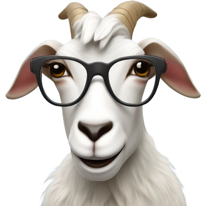 Goat with glasses emoji