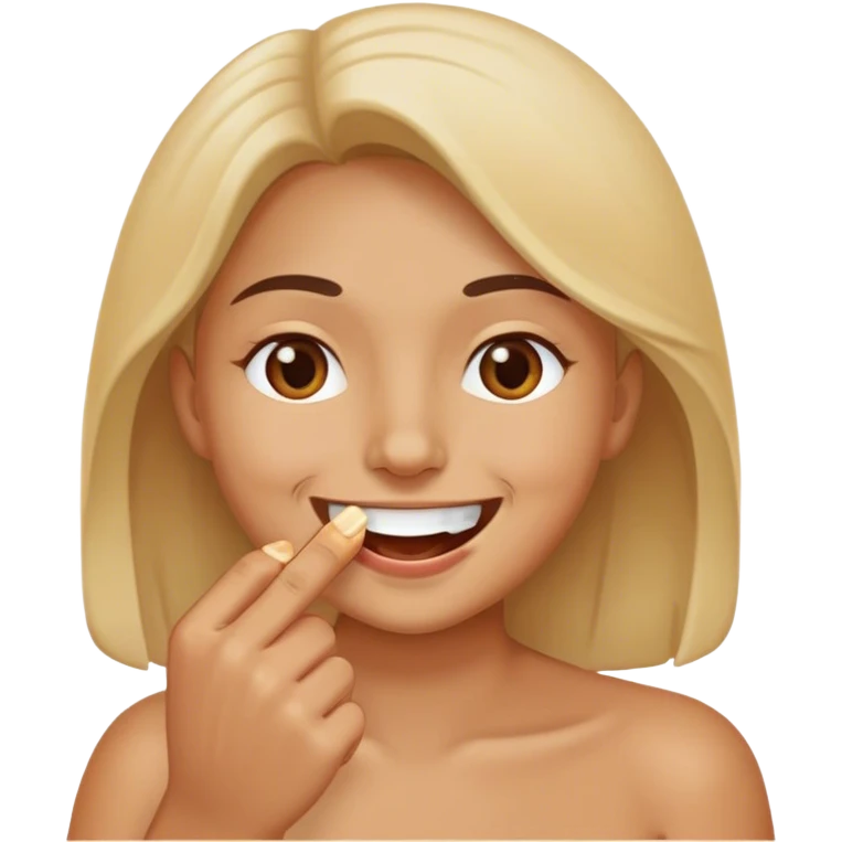 Smile qui mange Son doigt emoji