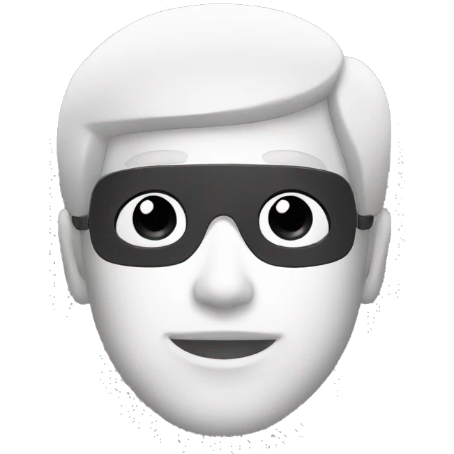 Black and white minimalist  emoji