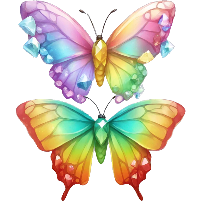 Rainbow-Diamond-Gem-Butterfly-Crystal-Fly emoji