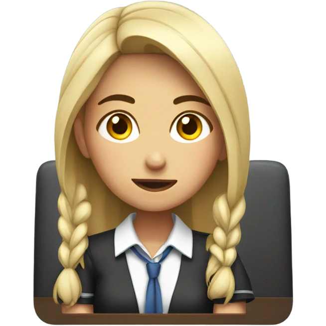 bored female student uniform emoji