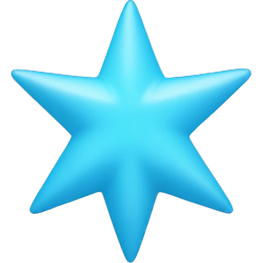 Sky blue 2D star emoji