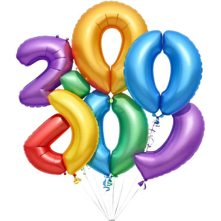 2026 is made out of balloon emoji emoji