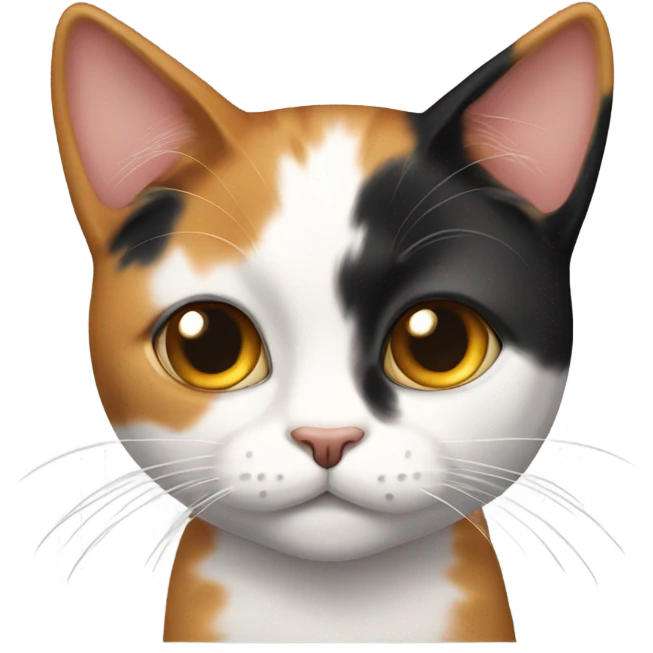 calico cat with one eye emoji