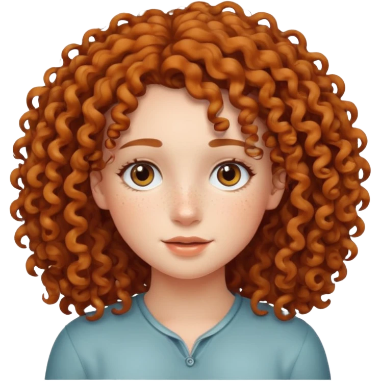 кучерявая девушка emoji