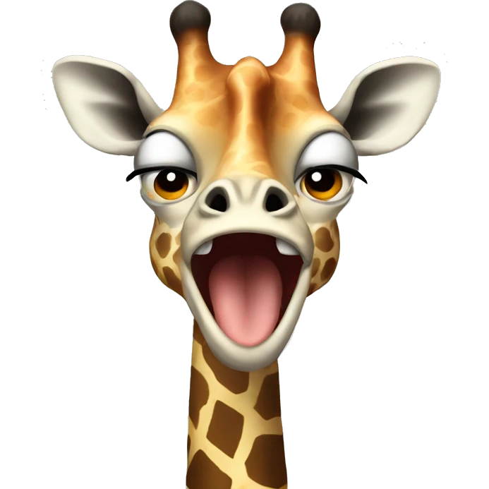 Really angry giraffe emoji