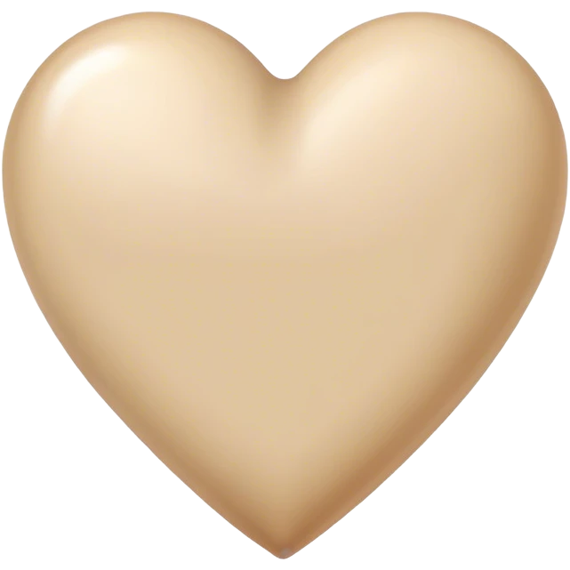 Beige heart  emoji
