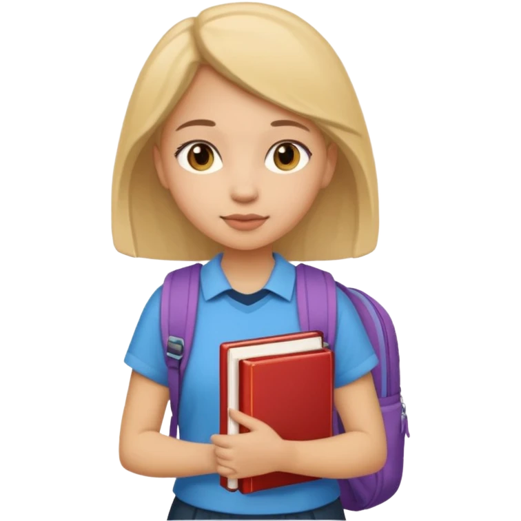 دختری که در مدرسه است emoji