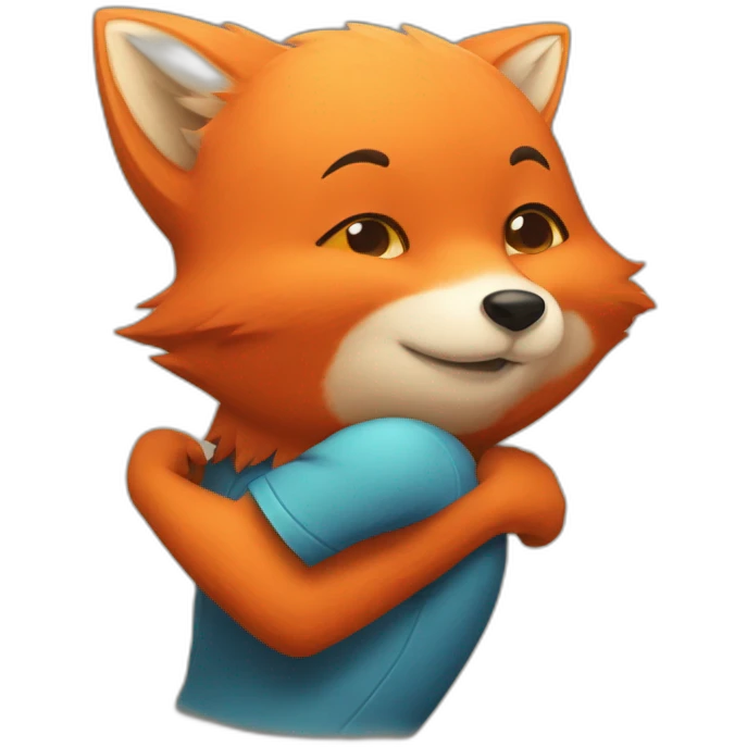 a-fox-hugging-a-peach emoji