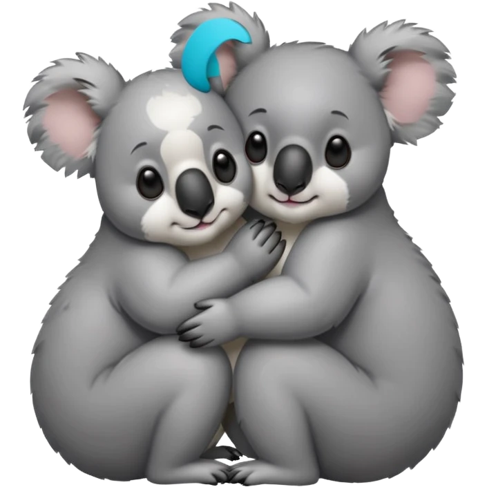 2 snuggling koalas emoji