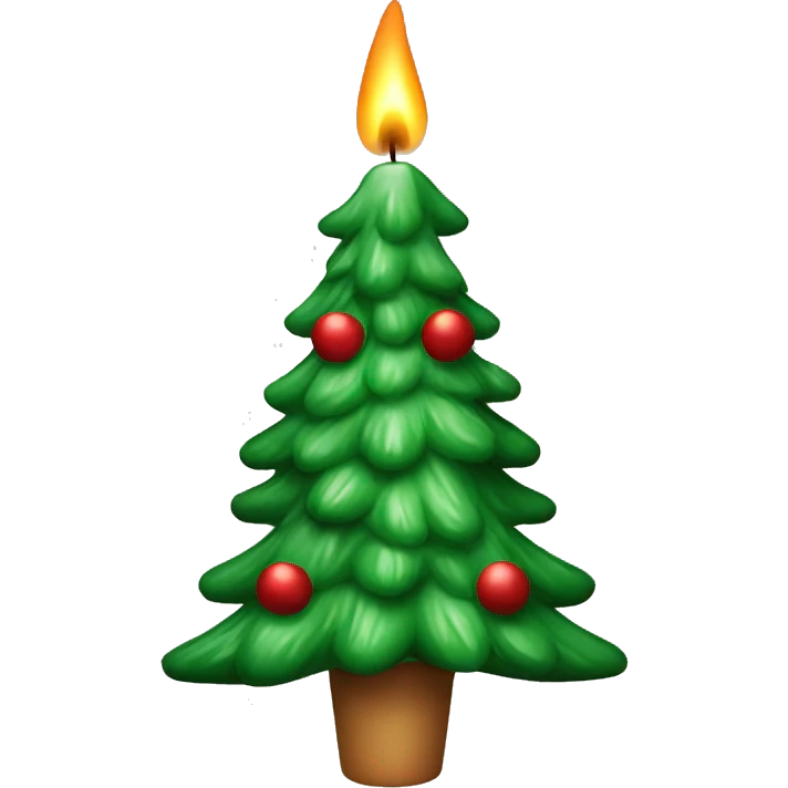 Christmas tree candle emoji