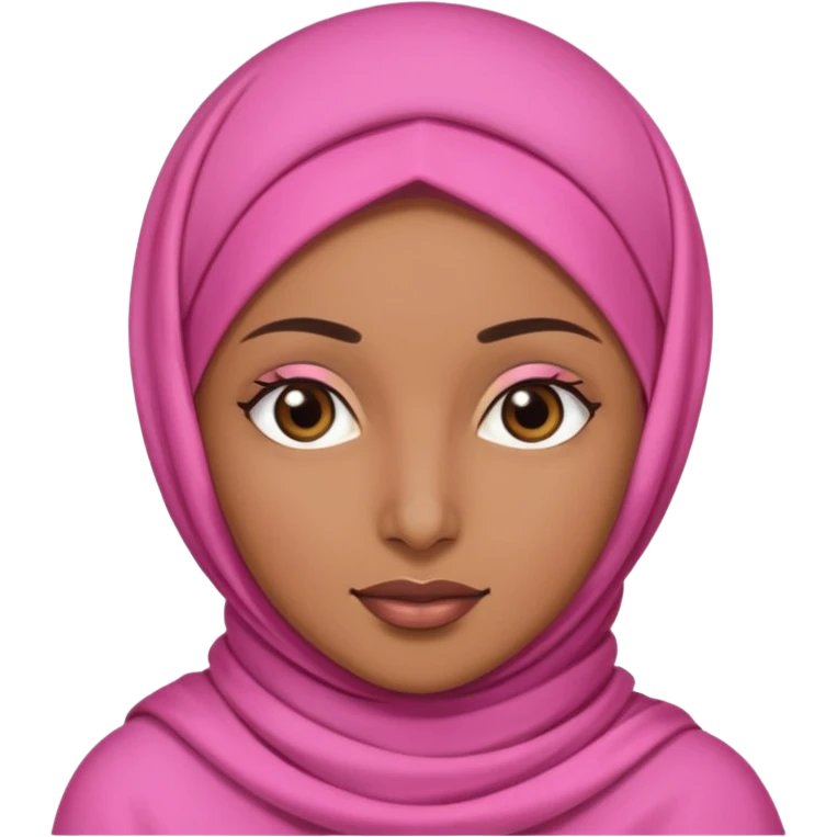 Brown skinned Muslim woman wearing pink hajab emoji