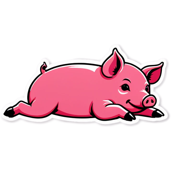 Pig sunbathing emoji