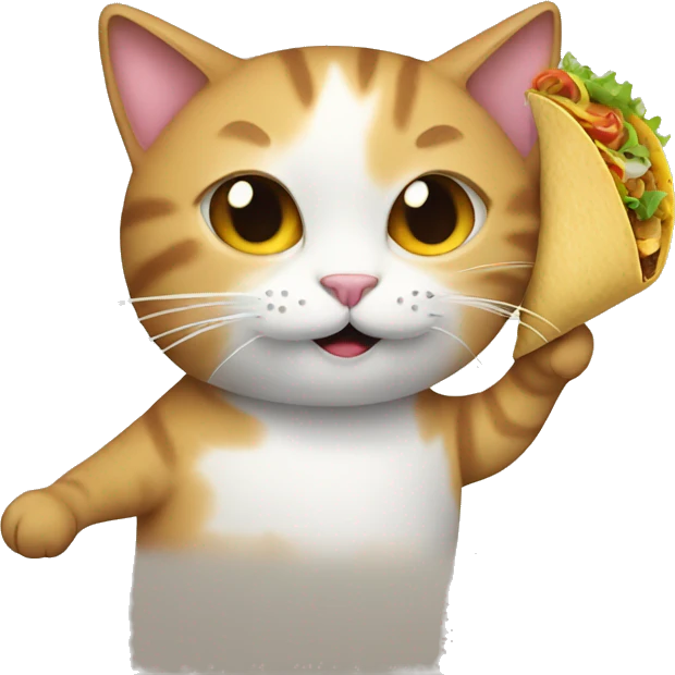 Cat with a taco  emoji