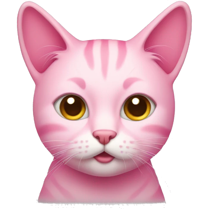 A pink cat emoji