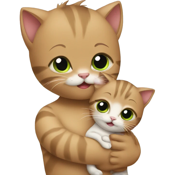 Cat with a baby emoji