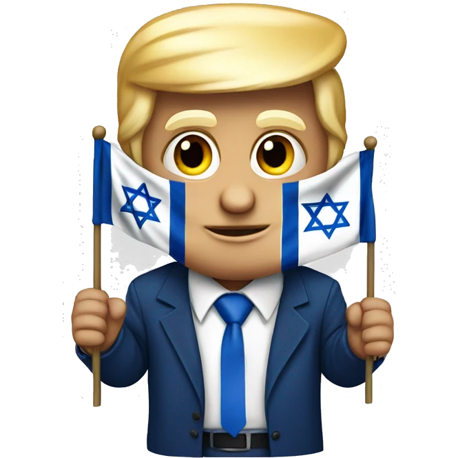 Donald Trump with Israel flag emoji