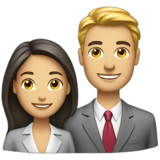 a business trip white couple emoji