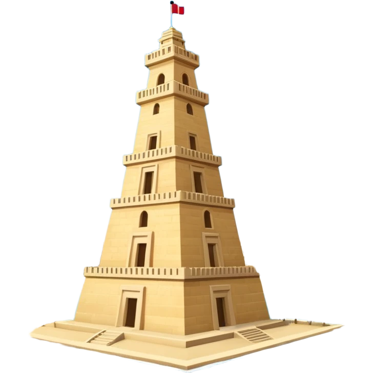 Make the Alexandria tower in egypt emoji with apple emojies style emoji