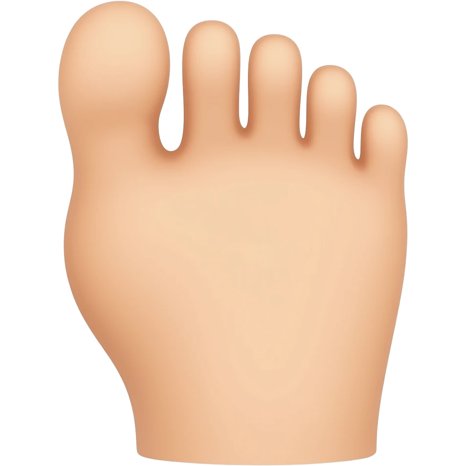 foot with 2 toes emoji