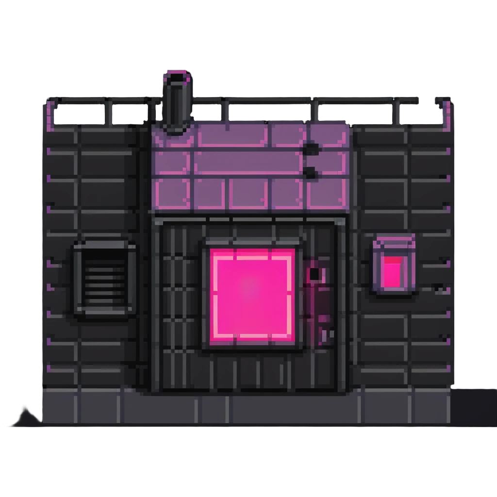 Russian prefabricated panel building with neon pink light in one window for growing plants emoji