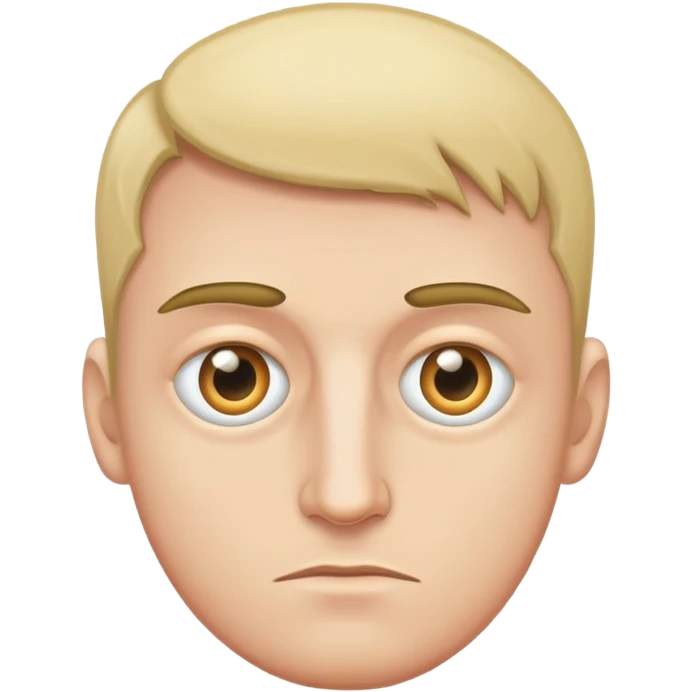 Man with one eye smaller than other emoji