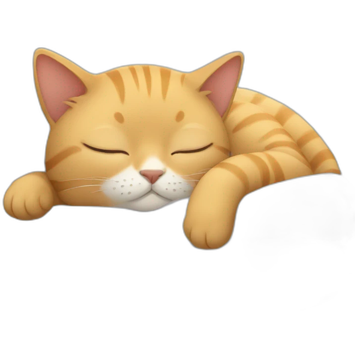 Cat sleeping emoji
