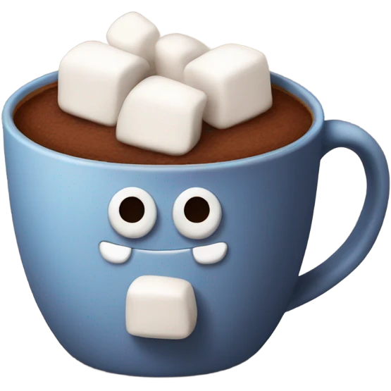 cocoa with marshmallow in cozy cup emoji