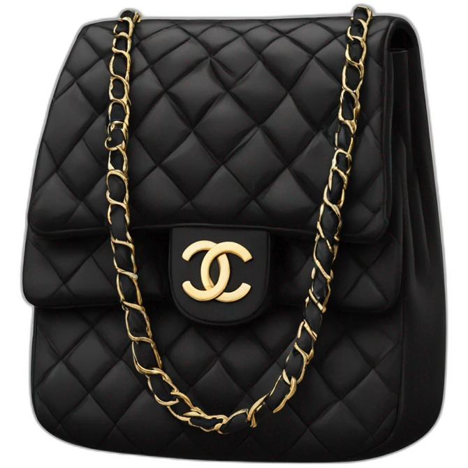 smashed black classic chanel bag emoji