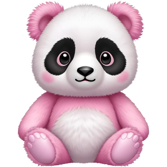 baby pink soft doll panda emoji