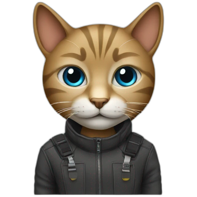 Cat hacker emoji